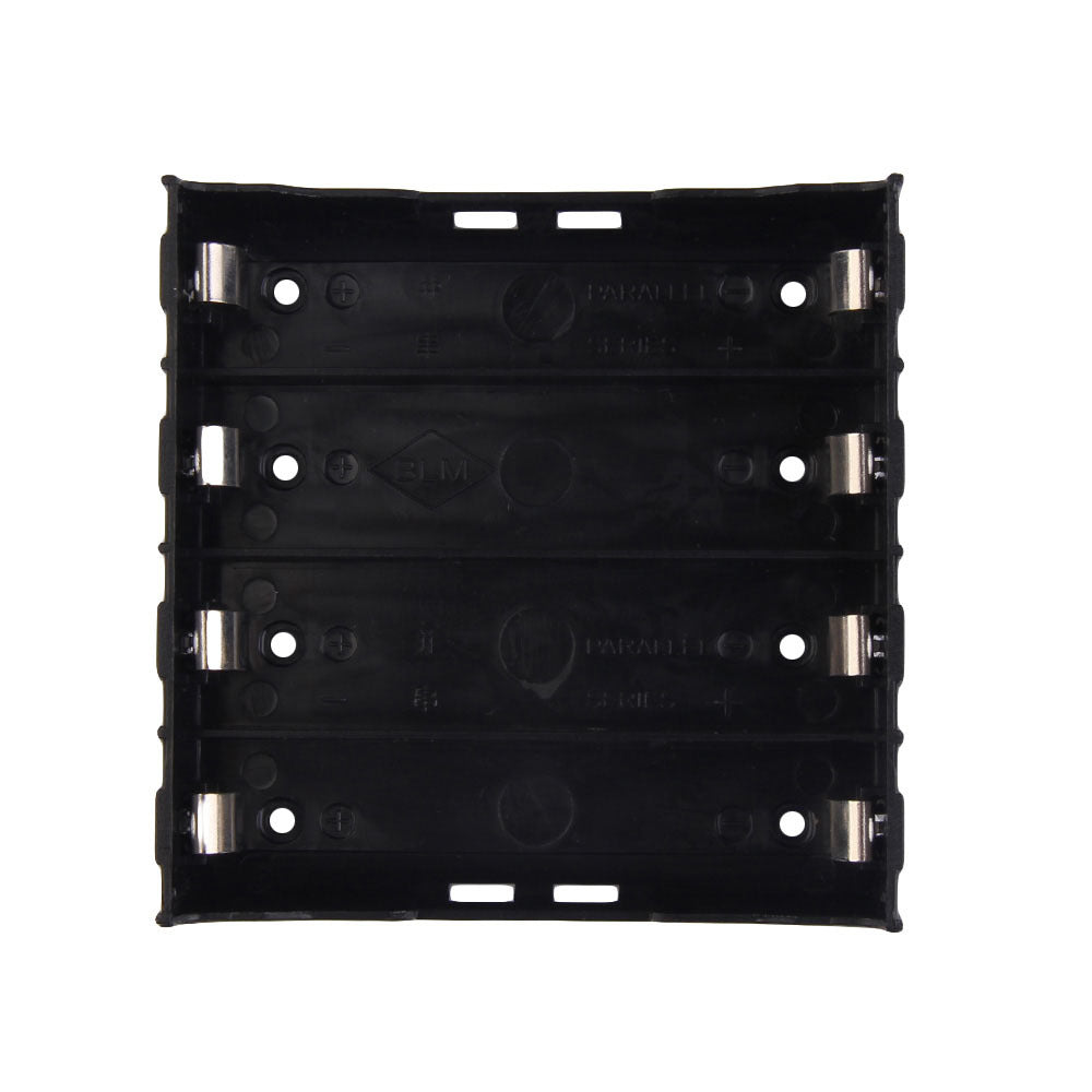 High Quality 18650 Battery Box Holder Batteries Case for 4pcs 18650 in Parallel 3.7V Pole Black for soldering