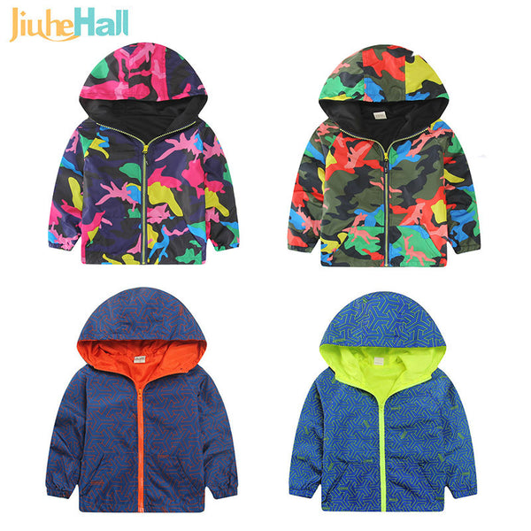New Arrival Spring/Autumn Boy and Girls Outwear Children's Camouflage Hooded Jackets Handsome Kid Long Sleeve Windbreaker CMB319