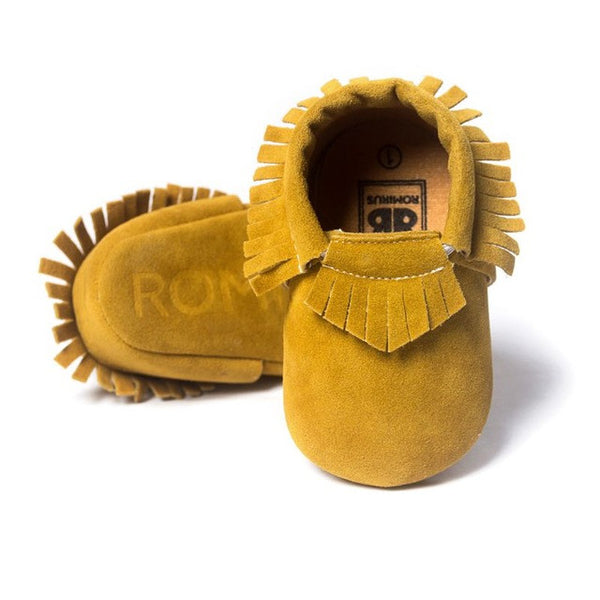 Newborn Boy Girl Suede Tassel Shoes Toddler Soft Sole Crib Slip-On Pre-walker Infant Coral Velvet Moccasins High Quality