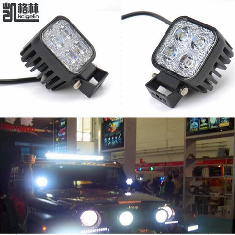 2PCS 12W Car LED Offroad Work Light Bar for Jeep 4x4 4WD AWD SUV ATV Golf Cart 12v 24v Driving Lamp Motorcycle Fog Light