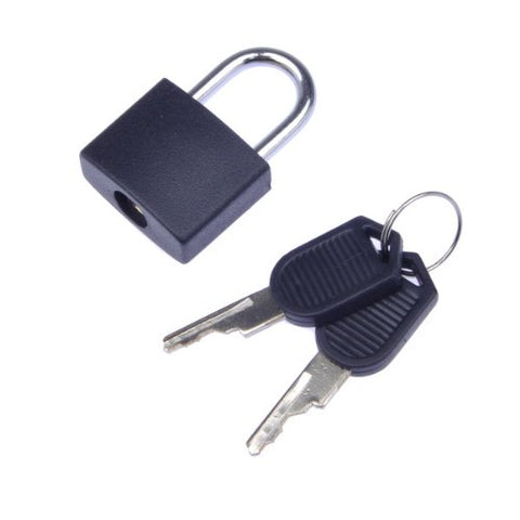Hot sale Best Price New Black Small Mini Strong Steel Padlock Travel Tiny Suitcase  Lock with 2 Keys