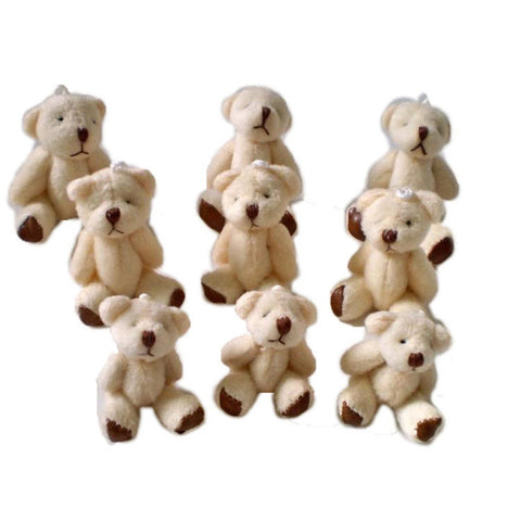 10PCS/lot Mini Joint Bear Plush toys Wedding gifts Kids Cartoon toys Christmas gifts Couple Gifts Wholesale Hot sales DDW04