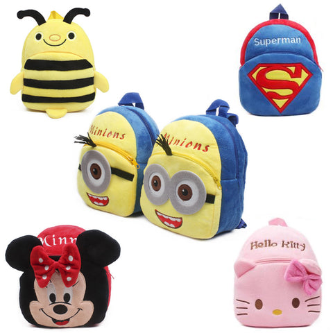 New cute kids school bag cartoon mini plush backpack toy for kindergarten boy girl baby Children's gift student lovely schoolbag