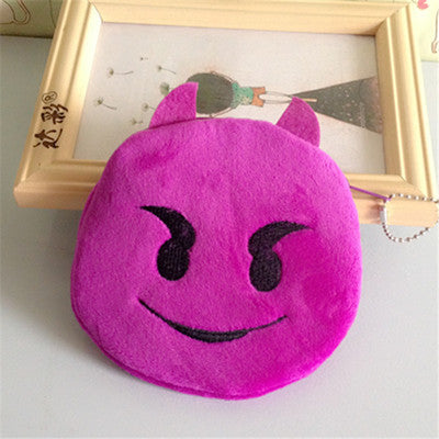 Cute Mini Change Coin Purses for Kids Smile Face Bag Women Plush Purse Lady fashion Children Wallets Pouch Girls Handbag Bolsa