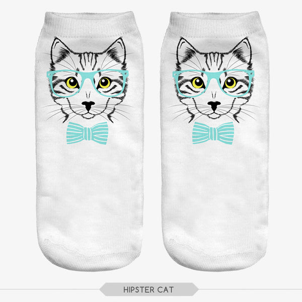 Zohra New arrival Snow White Samoyed Full Print Sock Women Men Low Cut Ankle Sock Cotton Hosiery Slippers Casual Socks