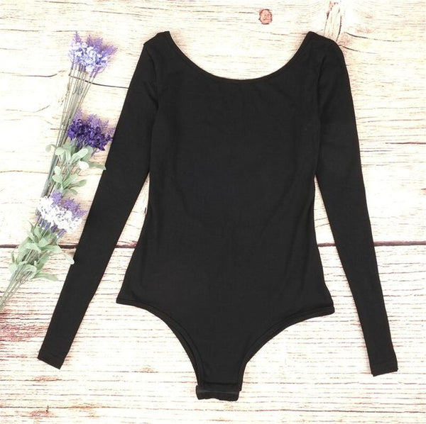 2017 Summer 95% Cotton Backless Sexy Womens Jumpsuits Solid Black Rompers Female nude bodysuit top playsuits Negro Active T0484
