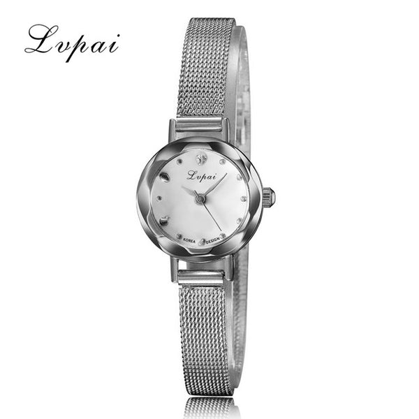 Lvpai Brand Cheap Fashion Luxury Stainless Steel Gold And Silver Band Women Wristwatch Casual Fashion Female Quartz Watches