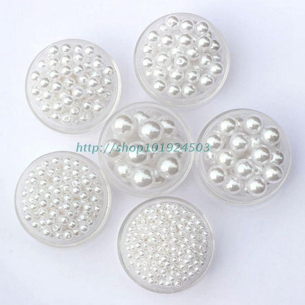 Wholesale Pick Size 4.6.8.10.12.14.16.18.20mm ABS Color White Imitation Pearls Beads Round Loose Beads Fit DIY Bracelet Making