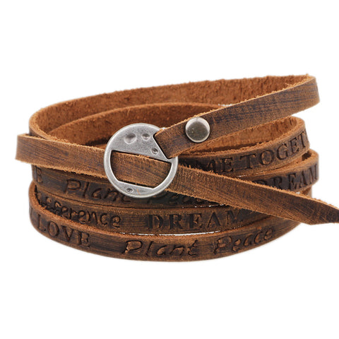 Mdiger Brand Fashion Leather Bracelet Men Women Vintage Leather Hand Strap Bracelets Bangles Jewelry for Men Accessories