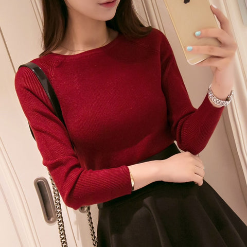 2017 Spring Autumn cashmere sweater women fashion sexy big o-neck women sweaters and pullover warm Long sleeve Knitted Sweater