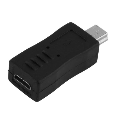 Portable and Stylish Black Color Micro USB Female to Mini USB Male Adapter Converter Convenient to use