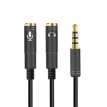 Quality 3.5mm Jack Headphone+Mic Audio Splitter Gold-Plated Aux Extension Adapter Cable Cord for Computer PC Microphone