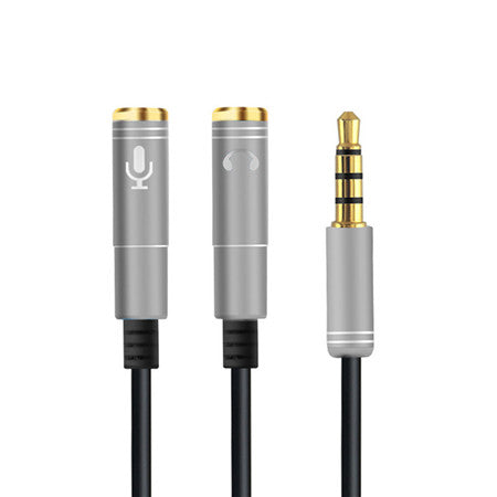 Quality 3.5mm Jack Headphone+Mic Audio Splitter Gold-Plated Aux Extension Adapter Cable Cord for Computer PC Microphone