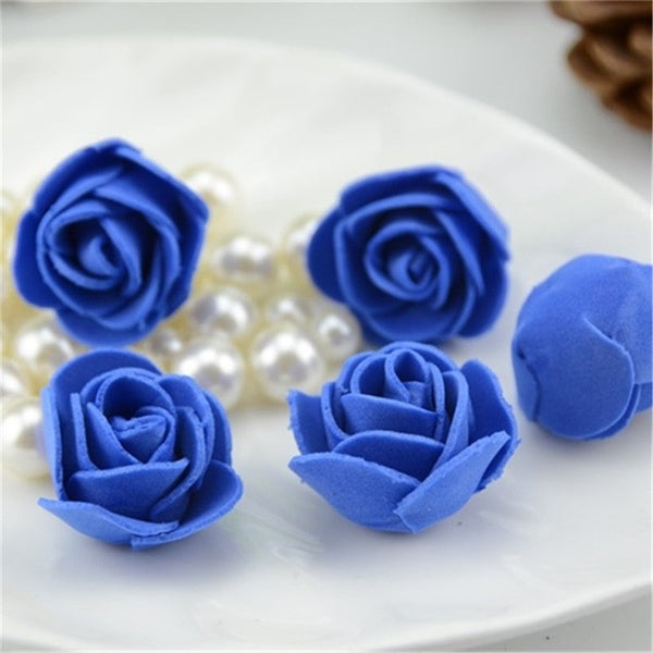 50pcs/lot Mini PE Foam Rose Flower Head Artificial Rose Flowers Handmade DIY Wedding Home Decoration Festive & Party Supplies