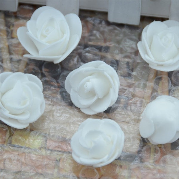 50pcs/lot Mini PE Foam Rose Flower Head Artificial Rose Flowers Handmade DIY Wedding Home Decoration Festive & Party Supplies