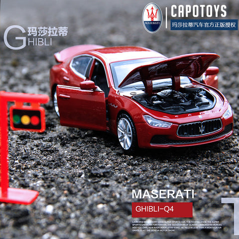 CAIPO Maserati Ghibli Car Models 1:32 Alloy Pull Buck Diecast Car Model Toy Vehicles Child birthday Gift