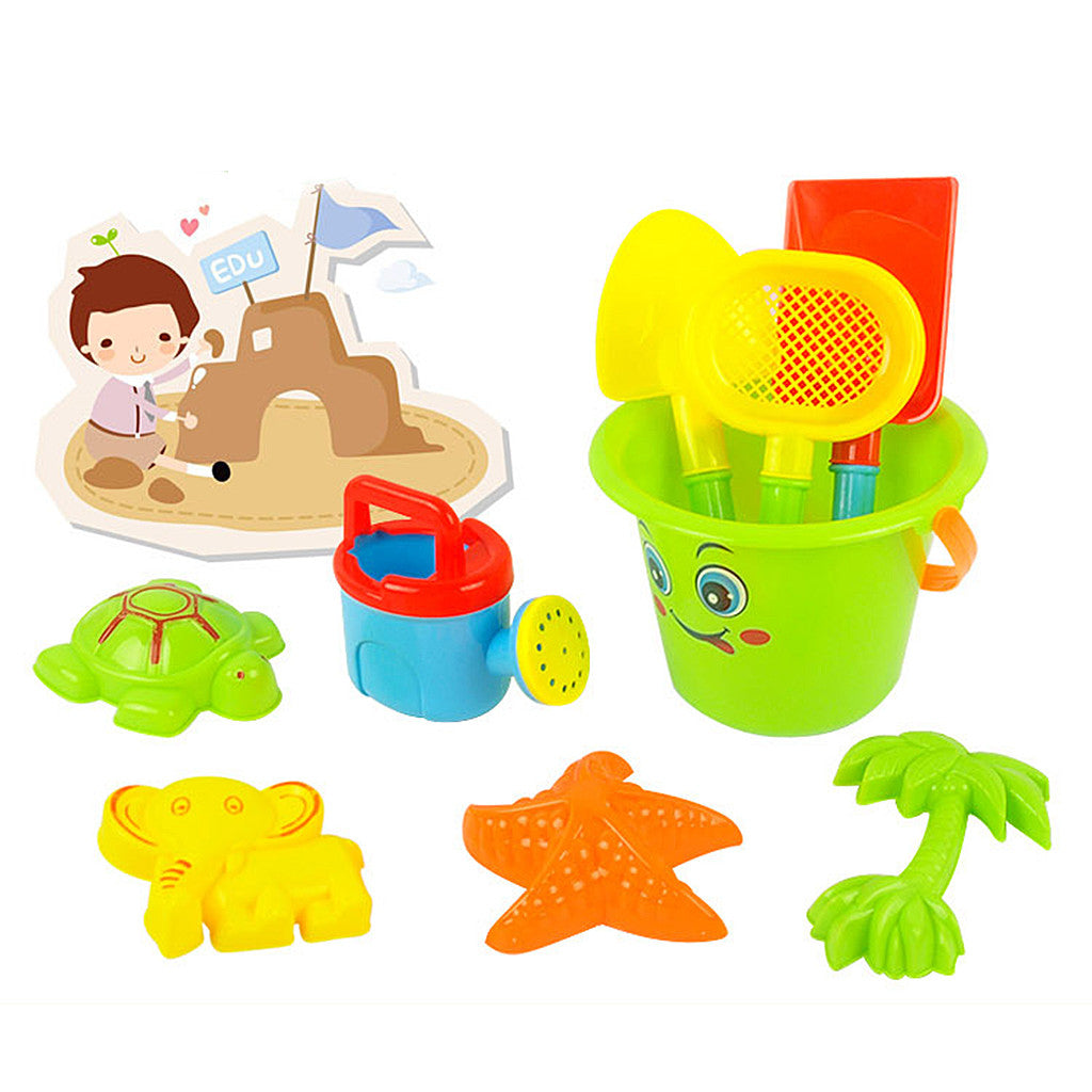 High Quality Kids Children Sand Beach Bucket Toys Set of 9 Classic Toys Bathroom Fun Toys Sunglass Baby Blaying with Water Toys