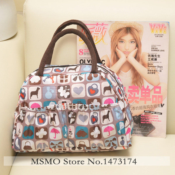 MSMO 2017 new fashion lunch bag women handbags women bags waterproof printed lunch box lunch bag for kids picnic bag 22 Colors
