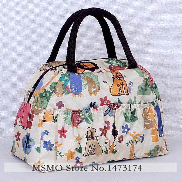 MSMO 2017 new fashion lunch bag women handbags women bags waterproof printed lunch box lunch bag for kids picnic bag 22 Colors