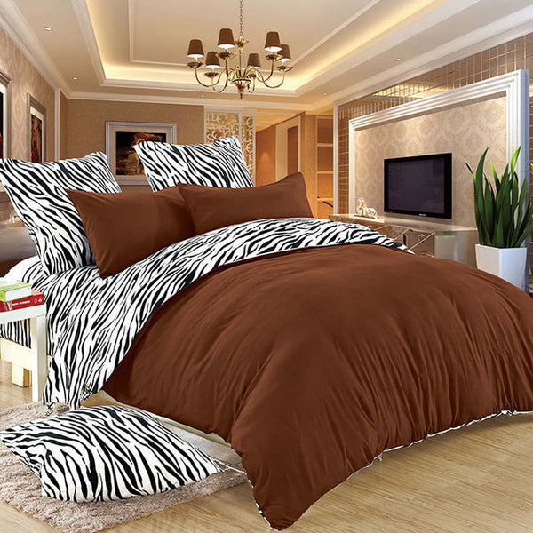 LILIYA Bedding Set Zebra Stripes High Quality Bedding Sets New Syle Flat Sheet Pillowcase Bed Linens Deisiner Duvet Cover#BM-