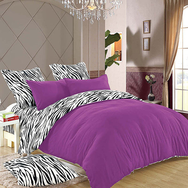 LILIYA Bedding Set Zebra Stripes High Quality Bedding Sets New Syle Flat Sheet Pillowcase Bed Linens Deisiner Duvet Cover#BM-