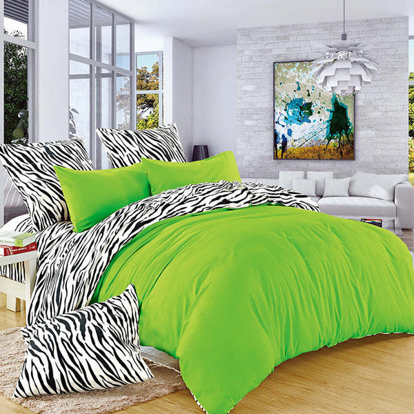 LILIYA Bedding Set Zebra Stripes High Quality Bedding Sets New Syle Flat Sheet Pillowcase Bed Linens Deisiner Duvet Cover#BM-