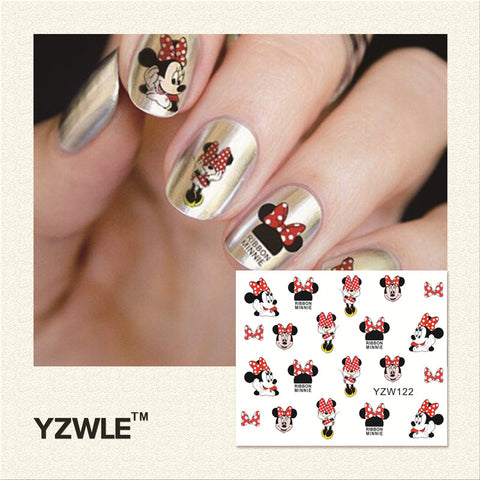 YZWLE 2017 New Hot Sale Water Transfer Nails Art Sticker Manicure Decor Tool Cover Nail Wrap Decal (YZW122)