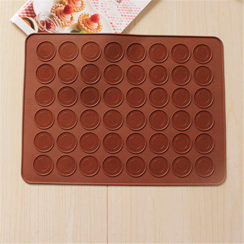 Pastry Tools Large Size 48 Holes Macaron Silicone Baking Mat Cake , Christmas Bakeware, Muffin Mold/decorating Tips Tools D659