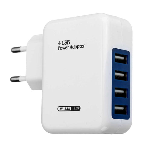 New Universal EU 4 Ports USB HUB Power Adapter HUB EU Plug Travel Wall Charger For iPhone for iPad for Samsung Galaxy for Phone