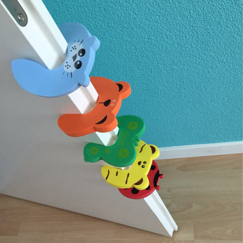 5pcs Door Stopper Animal Baby Security Card Protection Tools Baby Safety Gate Products Newborn Care -- BYA011 PT15