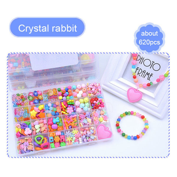 Girl Beads DIY Toys For Children String Beads Make Up Puzzle Toys Jewelry Necklace Bracelet Building Kit Educational Block Toy