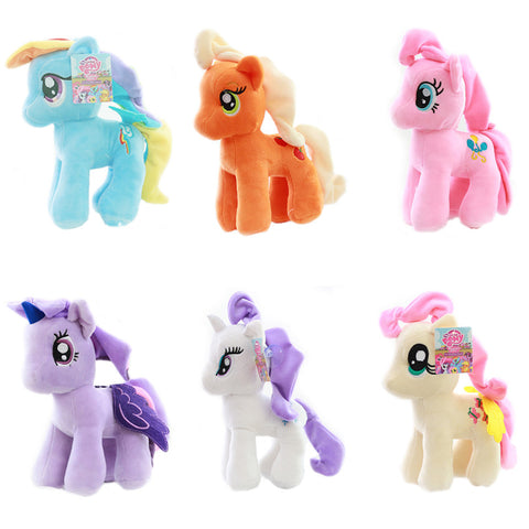 1Pcs 6" 15cm Cute Rainbow Horse Toys Cartoon Toys Hobbies Stuffed Dolls Movie TV Stuffed Plush Animals Little Horse BaoLi