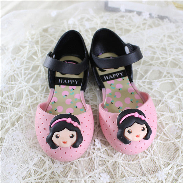 14-16.5cm Gilrs Sandals Jelly Princess Summer Children'S Shoes Jelly Crystal Shoes breathable Cartoon Sandals Crystal Shoes