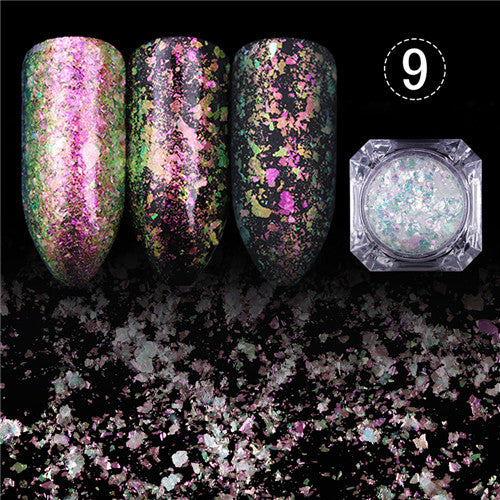 1 Box BORN PRETTY Transparent Chameleon Nail Sequins Dust Dazzling Paillette Manicure Nail Art Glitter Sheet Decorations