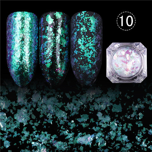 1 Box BORN PRETTY Transparent Chameleon Nail Sequins Dust Dazzling Paillette Manicure Nail Art Glitter Sheet Decorations