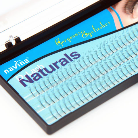 Navina D-Lash Curl Knot Free 3D W Lash False Eyelash Natural Black Individual Eyelashes Extension 12mm 10mm 8mm Fake Eyelash