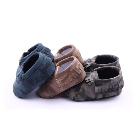 New Solid Camo Leopard Style Infant Toddler Boys Girls Kids First Walkers Shoes Newborn Baby Moccasins Soft Moccs Shoes Zapatos