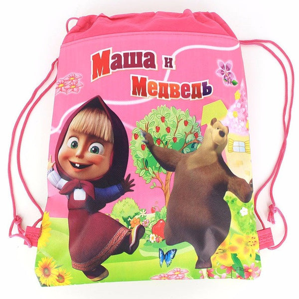 Children school bags Despicable Me Minions Kids Cartoon Drawstring Mochila Infantil For Gift Bag &duolaimi4949