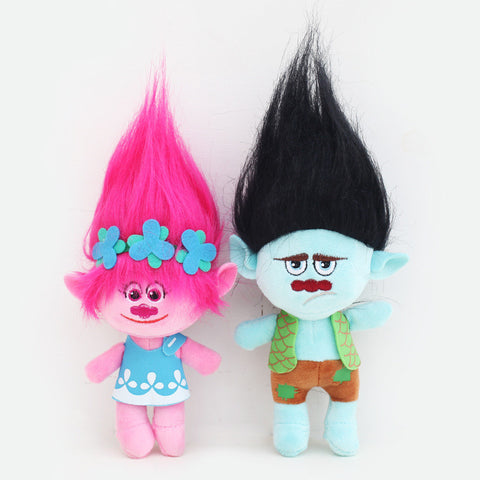 23-32cm Hot sale 2017 NEW Movie Trolls Plush Toy Poppy Branch Dream Works Stuffed Cartoon Dolls The Good Luck Trolls Christmas G