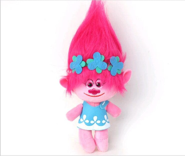23-32cm Hot sale 2017 NEW Movie Trolls Plush Toy Poppy Branch Dream Works Stuffed Cartoon Dolls The Good Luck Trolls Christmas G