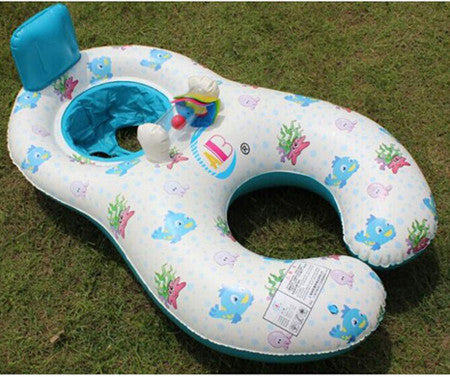 Baby Seat Float Ring Newborn Swim Trainer Mother And Child Swimming Circle Play Swim Rings Inflatable Flamingo Baby Pool Float