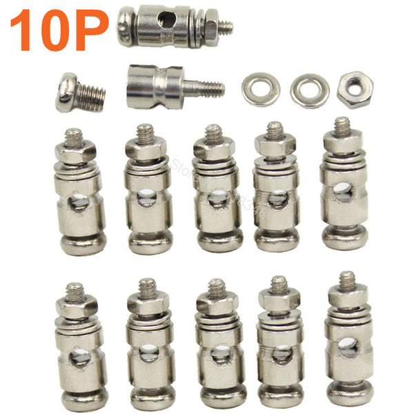 10pcs Adjustable Pushrod Connectors Linkage Stoppers D2.1mm D1.8mm D1.3mm RC Airplane Replacement parts Remote Control Toys