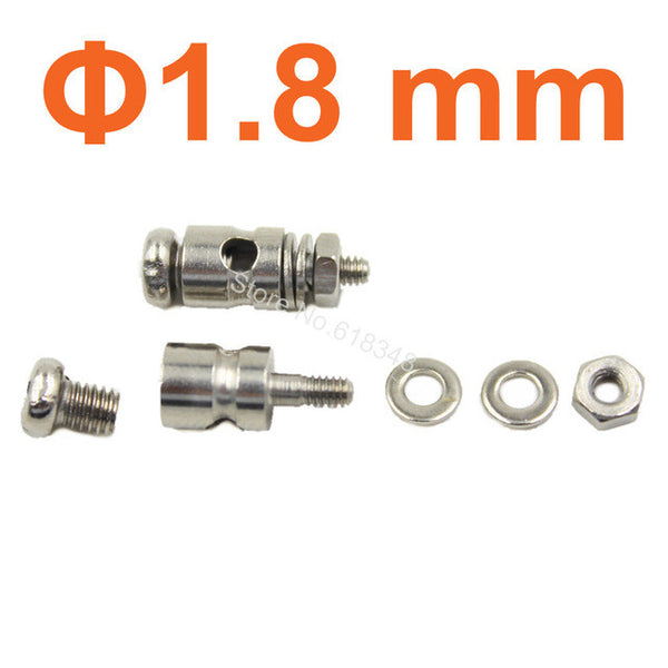 10pcs Adjustable Pushrod Connectors Linkage Stoppers D2.1mm D1.8mm D1.3mm RC Airplane Replacement parts Remote Control Toys