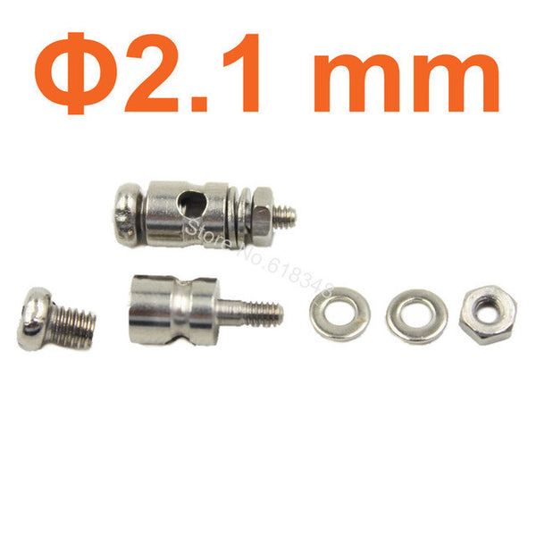 10pcs Adjustable Pushrod Connectors Linkage Stoppers D2.1mm D1.8mm D1.3mm RC Airplane Replacement parts Remote Control Toys