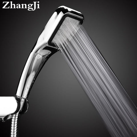Bathroom 300 Holes Hand Hold Rainfall Shower Head Water Saving High Pressure Water Therapy Shower head Square ABS ZJ010