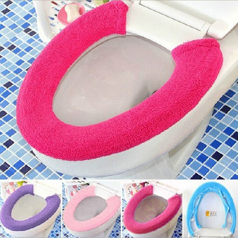 Warm Soft Toilet Cover Seat Lid Pad Bathroom Closestool Protector bathroom accessories set toilet seat cover mat  #1111
