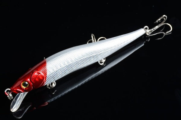 11.5cm 13g Bent Minow Fishing Lure Hard Plastic Artificial Lures 3D Fish Eye Swim Bait Crankbait Fake Baits Factory Price MI084