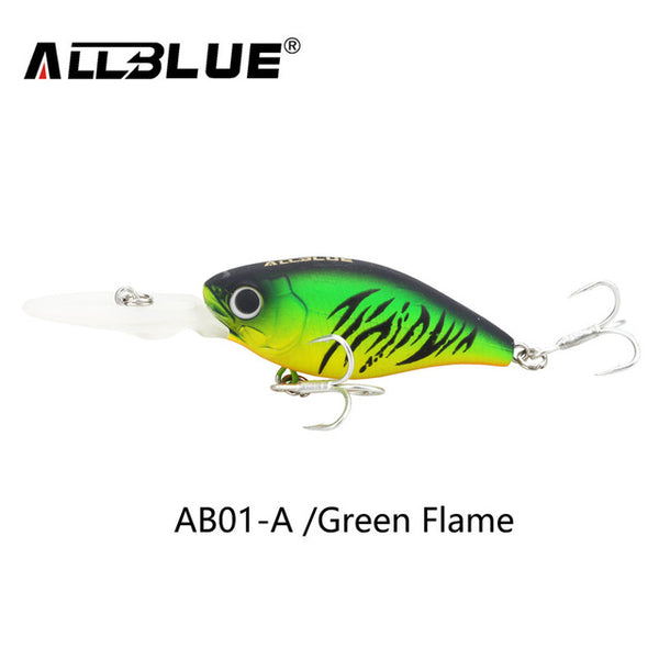 ALLBLUE Suspending Deep Diving Crankbait Fishing Lures 8.2g/50mm Lifelike Wobblers With 8# Owner Hooks peche isca artificial