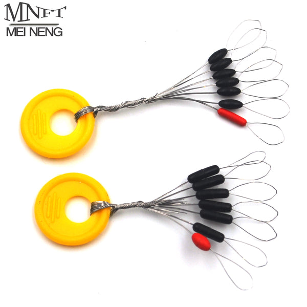 MNFT 20 Sets(140PCS) 6+1 Fishing Space Beans Swivels Clip Connectors Fish Float Stopper Bean,Cylindrical and Olive Shape per Set