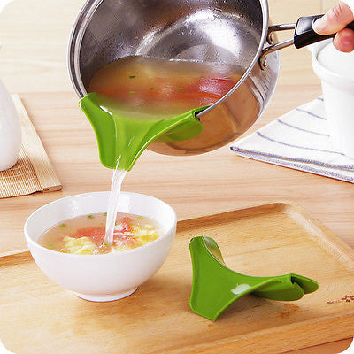2017 New Silicone Soup Funnel Kitchen Gadget Tools Water Deflector Cooking Tool